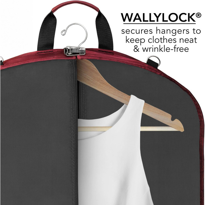 Дорожній трискладний чохол для суконь WallyBags, 132 см, темно-синій, для подорожей і зберігання одягу