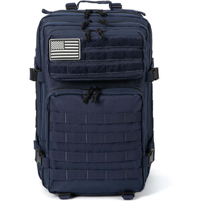 Тактичний рюкзак QT&QY 45 л, армійський, військовий Molle, для чоловіків, туристичний, для походів, 3-денний, синій