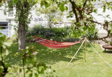 Гамак AMAZONAS Aruba Juniper 210x80 см, до 180 кг, смугастий, червоний, водостійкий, UV-захист