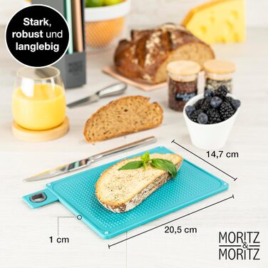 Набір кухонних дощок Moritz & Moritz, 3 шт., пластик, 32x22 см, з підставкою, для нарізання, гігієнічні, можна мити в посудомийці