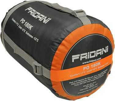 Дитячий спальний мішок Fridani XXL 180x90 см, теплий, водостійкий, до -12°C, помаранчевий, праний