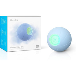 Інтерактивна іграшка для собак Wicked Ball, саморухомий м'яч з LED підсвіткою, 3 режими, синій