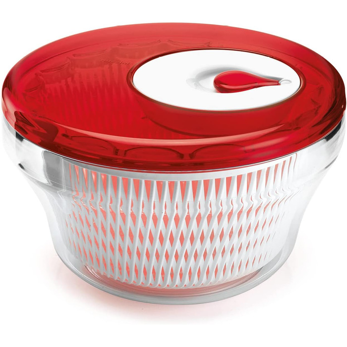 Сушарка для салату Guzzini Kitchen Active Design, червона, Ø28 x 18 см