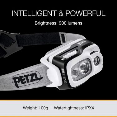 Лобовий ліхтар PETZL Swift RL 900 люмен чорний