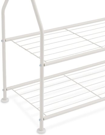 Шафа для одягу Amazon Basics з двома полицями, біла, 75x36,5x150 см