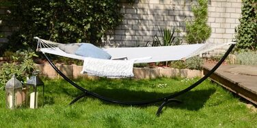Гамак AMANKA XXL 200x120 см для двох, сірий, підвісний текстильний