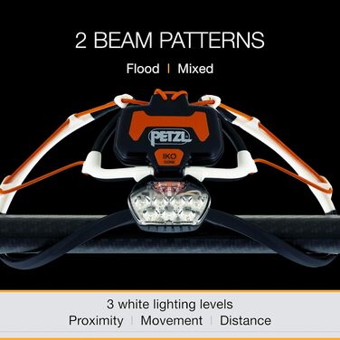 Налобний ліхтар PETZL IKO CORE, чорний, унісекс, універсальний розмір