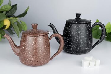 Чайник Café Olé PT-048 преміум, 1,4 л, нержавіюча сталь 18/10, безкапельний носик, порожнисті ручки, відкидна кришка, червоний граніт