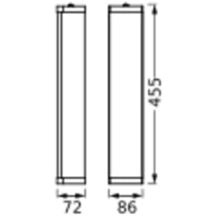 Світильник для ванної LEDVANCE Classic Cylinder, настінний, хром, цоколь E14, сумісний зі смарт-лампами, IP44, циліндр, 455 мм