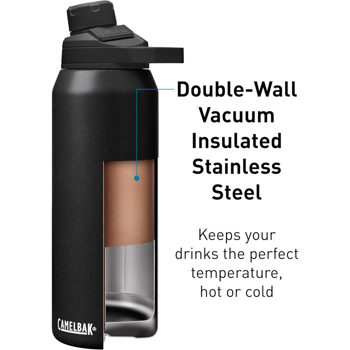 Термос пляшка Camelbak Chute Mag, вакуумна, нержавіюча сталь, чорна, 708,7 г