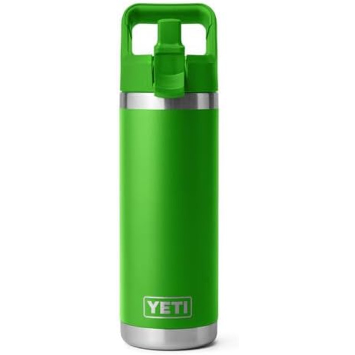 Термос пляшка YETI Rambler C з трубочкою, нержавіюча сталь, 532 мл, Canopy Green