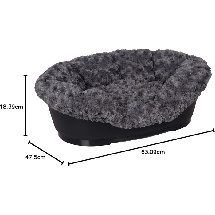 Чохол для лежака Karlie Bezug Cuddly сірий, для Domus 60 см (81x54x24 см)