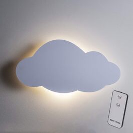 LED настінний світильник-хмара Lights4fun, тепле біле світло, на батарейках з пультом і таймером, для дитячої кімнати, спальні, нічник-декор