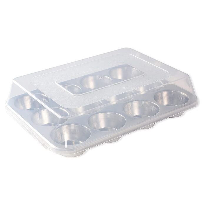 Форма для мафінів Nordic Ware з високою кришкою, 12 відділень, натуральний колір