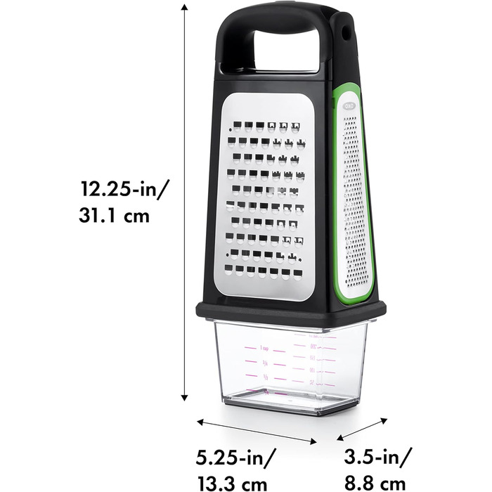 Терка квадратна OXO Good Grips з насадкою для цедри, нержавіюча сталь