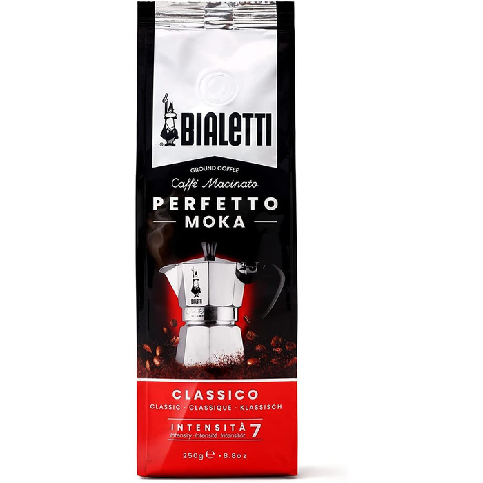 Френч-прес Bialetti Preziosa 350 мл, нержавіюча сталь, боросилікатне скло, для кави та чаю, набір із меленою кавою