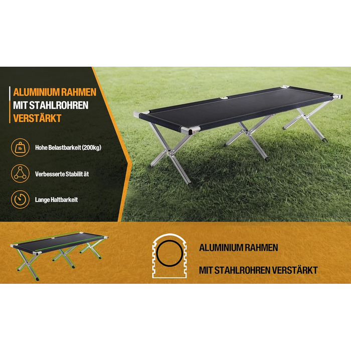 Гамак Kronenburg 220x160 см з 2 подушками, до 300 кг, багатомісний, для дому і вулиці, чорний