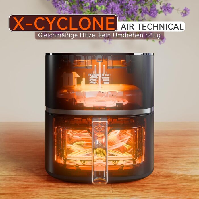 Фритюрниця Magicplux 5.5 л XXL, 1500 Вт, чорна