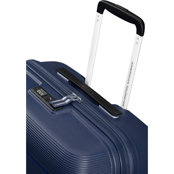 Валіза American Tourister Linex Spinner L, 76 см, 102 л, синя, на 4 колесах