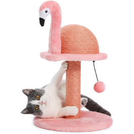 Креативний когтеточка для котів PAWZ Road Flamingo, стильний рожевий котячий комплекс, висота 48 см