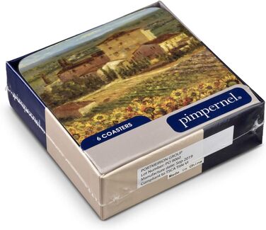 Підставки під чашки Pimpernel Tuscany, набір 6 шт., пробка, декор Тоскана