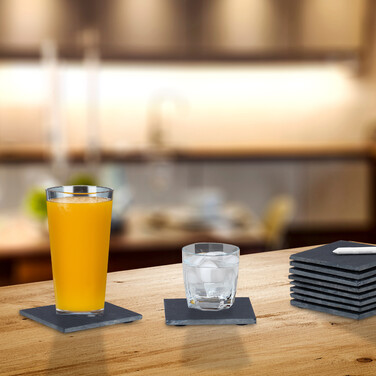 Relaxdays Slate Coasters Набір з 10 штук