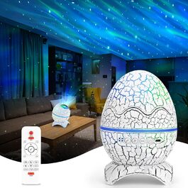 LED проектор зоряного неба Galaxy з Bluetooth, нічник-планетарій з ефектом північного сяйва, білим шумом та зірками, з пультом для дітей і дорослих, декор