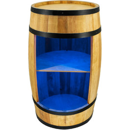 LED бар із дубової бочки з підсвіткою RGB, винний стелаж і шафа для вина, дерев'яний винний бар 80x50 см, креативний декор для дому, еко-дуб