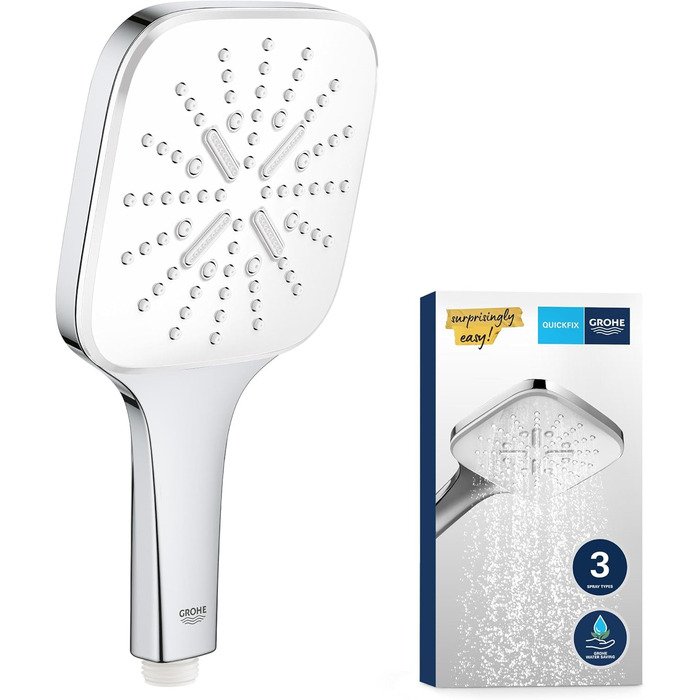 Ручний душ GROHE Vitalio SmartActive 130 Cube, 3 режими, хром, 26595000