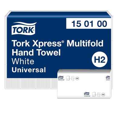 Диспенсер для паперових рушників Tork Xpress H2, настільний, білий, компактний, для складених рушників, індивідуальна видача, комплект з рушниками, 21,8 x 32,3 x 11,6 см