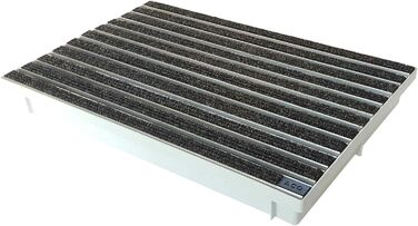 ACO килимок для взуття 600x400 мм, рифлений, антрацит, з піддоном Vario Light, грязезахисний ворсовий абсорбент
