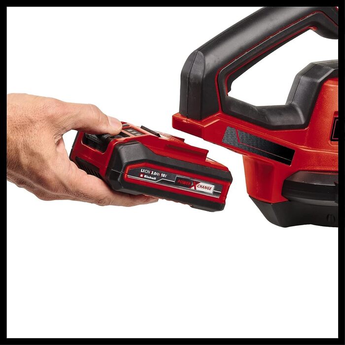 Універсальний акумуляторний повітродув Einhell GE-UB 18/250 Li E-Solo Power X-Change 18 В, 250 км/год, 3 насадки, електронне регулювання швидкості, LED-індикатор, без акумулятора
