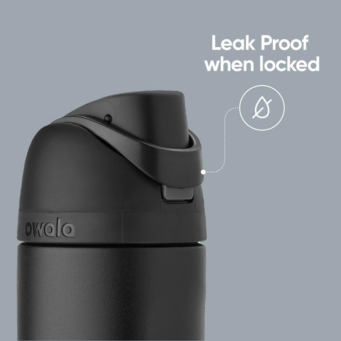 Термос Owala FreeSip 950 мл з трубочкою, ізольована спортивна пляшка для води з нержавіючої сталі, BPA-free, не протікає, Foggy Tide