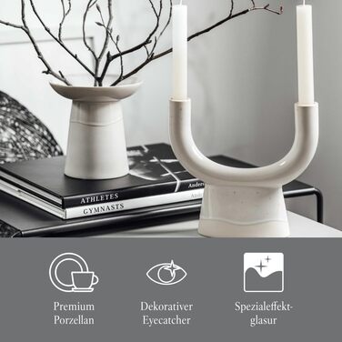 Підсвічник U-подібний Winter Glow 23,5x8,5x20,5 см like. by Villeroy & Boch, кераміка, новорічний декор