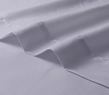 Простирадло Comfort Beddings 600TC, 100% єгипетська бавовна, супер м'яке, гіпоалергенне, односпальне, сріблясте