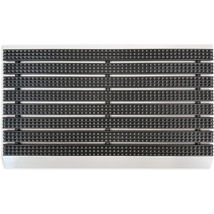 Алюмінієвий килимок для входу Astra Super Brush, брудозахисний, сірий, 40x60 см, надміцний, нековзкий, для вулиці та приміщення