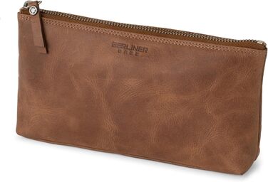 Преміальна косметичка Berliner Bags Anna зі шкіри, маленька жіноча та дівоча косметичка, розмір S, колір кемел