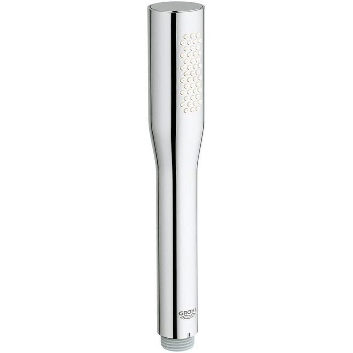 Ручний душ GROHE Vitalio Get, 1 режим, антикальк, для проточних водонагрівачів, подвійні стінки, круглий, сріблястий, 27458000