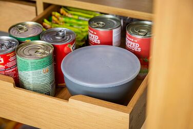 Набір кухонних мисок KitchenAid, 3 шт, вугільно-сірі, зручно складаються одна в одну, для приготування їжі