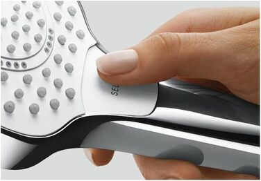 Душова лійка hansgrohe Croma Select S, 3 режими, 110 мм, антивапняна, біла/хром, 9 л/хв, водозбереження