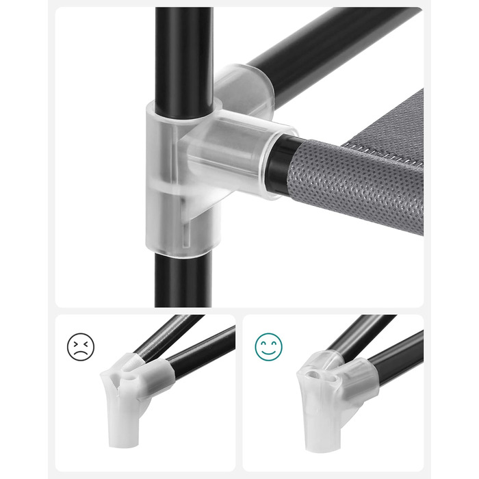 SONGMICS тканинна шафа для одягу з 6 полицями, модульна, сіра, 105x45x168 см – шафа для спальні та гардеробної