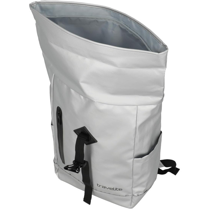 Водонепроникний рюкзак Travelite Rolltop для велосипеда та відпочинку, 19 л, сріблястий, з відбивачами