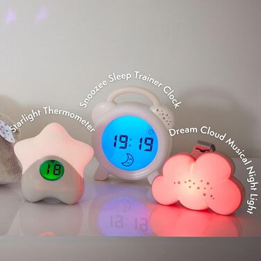 Дитячий термометр Purflo Starlight з підсвіткою, цифровий, для кімнати, USB-заряджання, контроль температури, для дитячої та дитячої кімнати