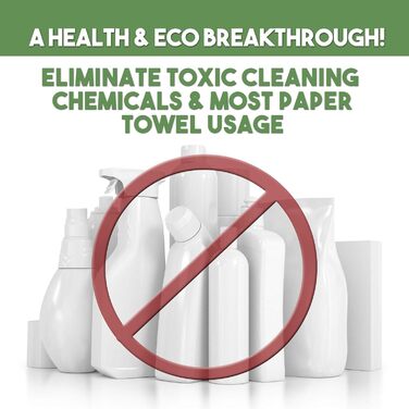 Nano Towels екологічні універсальні серветки для прибирання без хімії, мікрофібра, 35,6x35,6 см, 4 шт. Для кухні, ванної, дитячих речей