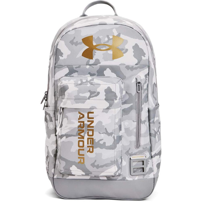 Рюкзак Under Armour Halftime унісекс білий з золотом, міський спортивний, водостійкий