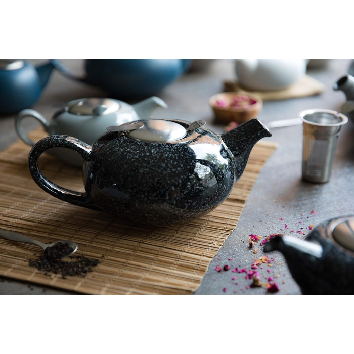 Чайник LONDON POTTERY Pebble з ситечком, 1 л, керамічний, чорний, для заварювання чаю