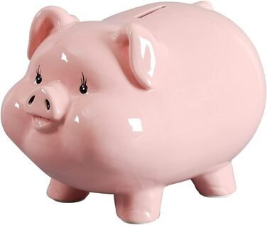 Керамічна скарбничка-свинка Pig World для дітей і дорослих, подарунок, дитячий декор, сувенір, рожева