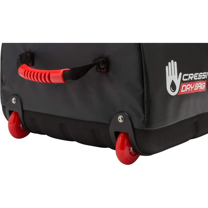 Велика водонепроникна сумка Cressi Tuna 120 л чорна/червона, з коліщатками або без, для дорослих