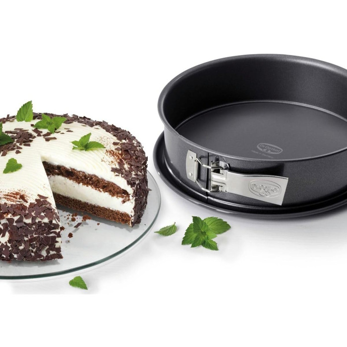 Форма для випікання Dr. Oetker 28 см, кругла, сталева, з антипригарним керамічним покриттям, герметична, сіра
