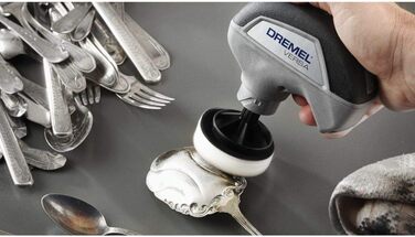 Dremel Versa PC10 багатоцільовий акумуляторний очищувач, набір роторних щіток з 9 насадками, щіткою з щетиною та захистом від бризок для швидкого й легкого чищення